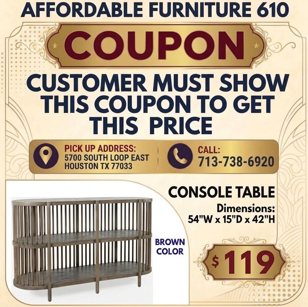 CONSOLE TABLE CHESTNUT BROWN