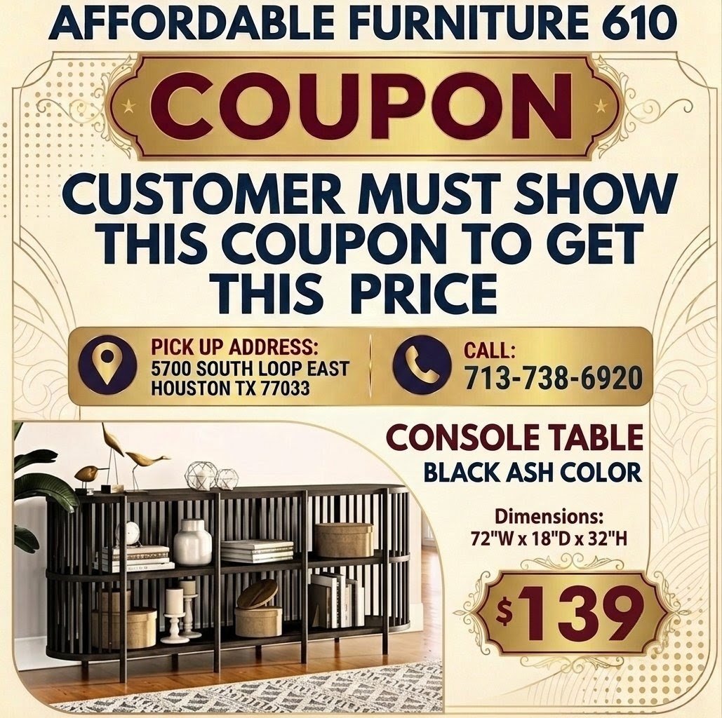 CONSOLE TABLE BLACK ASH