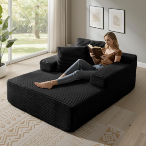 OVERSIZE CHAISE LOUNGE BLACK