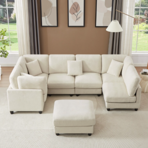 7pc MODULAR SECTIONAL BEIGE